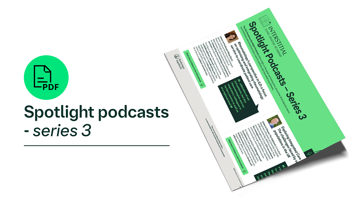 Rheumatology's perspective in ILD and exploring integrated care systems in ILD.